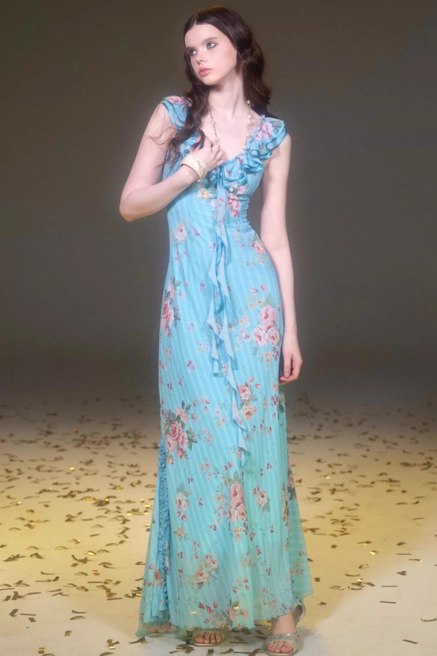 Glacier Rose Lace Dress