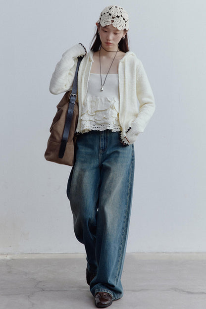 Restless Blue Wide-leg Denim Jeans