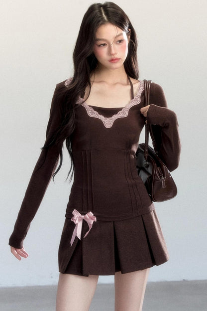 Lace Halterneck Base Layer Top