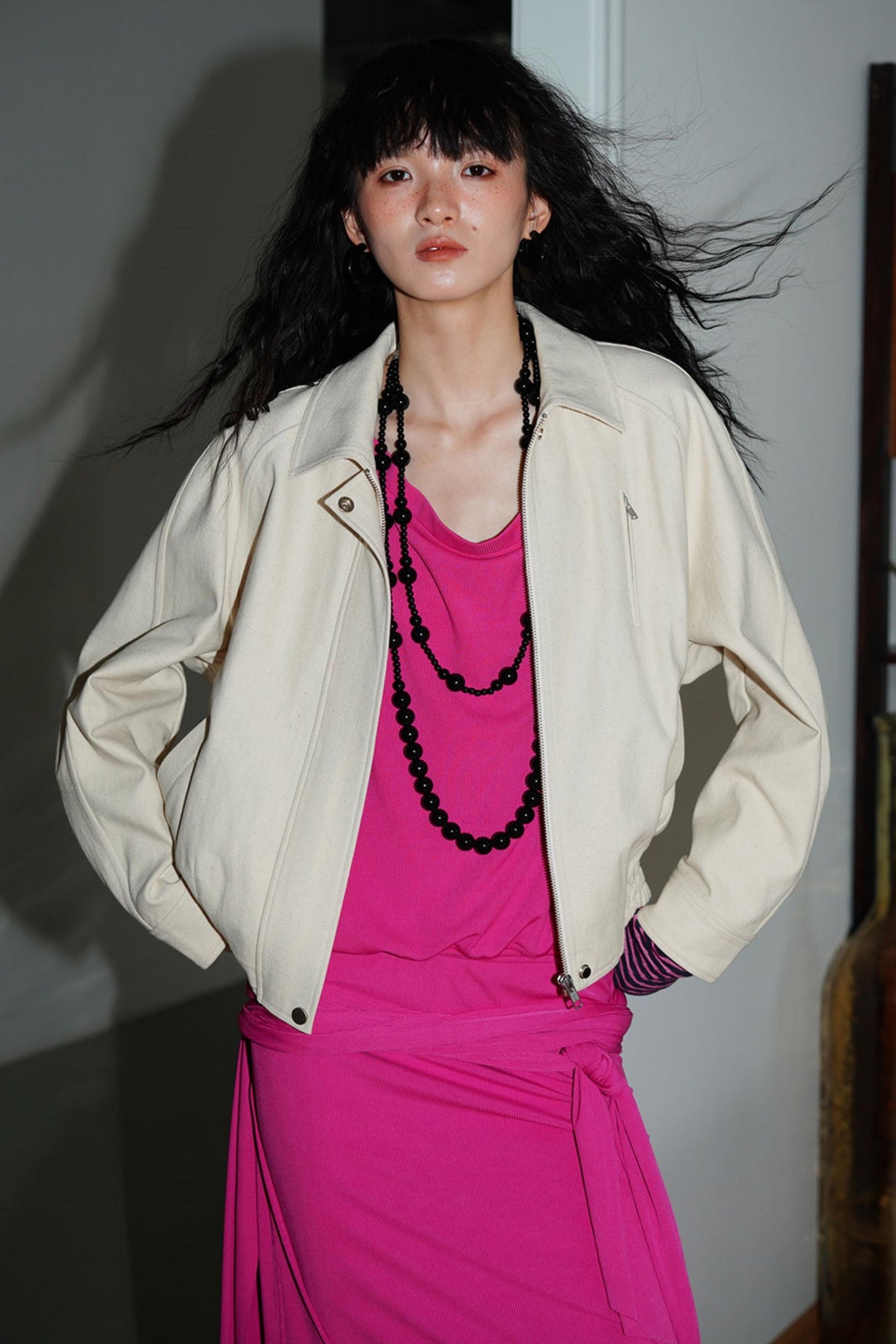 Solid Retro Short Casual Jacket