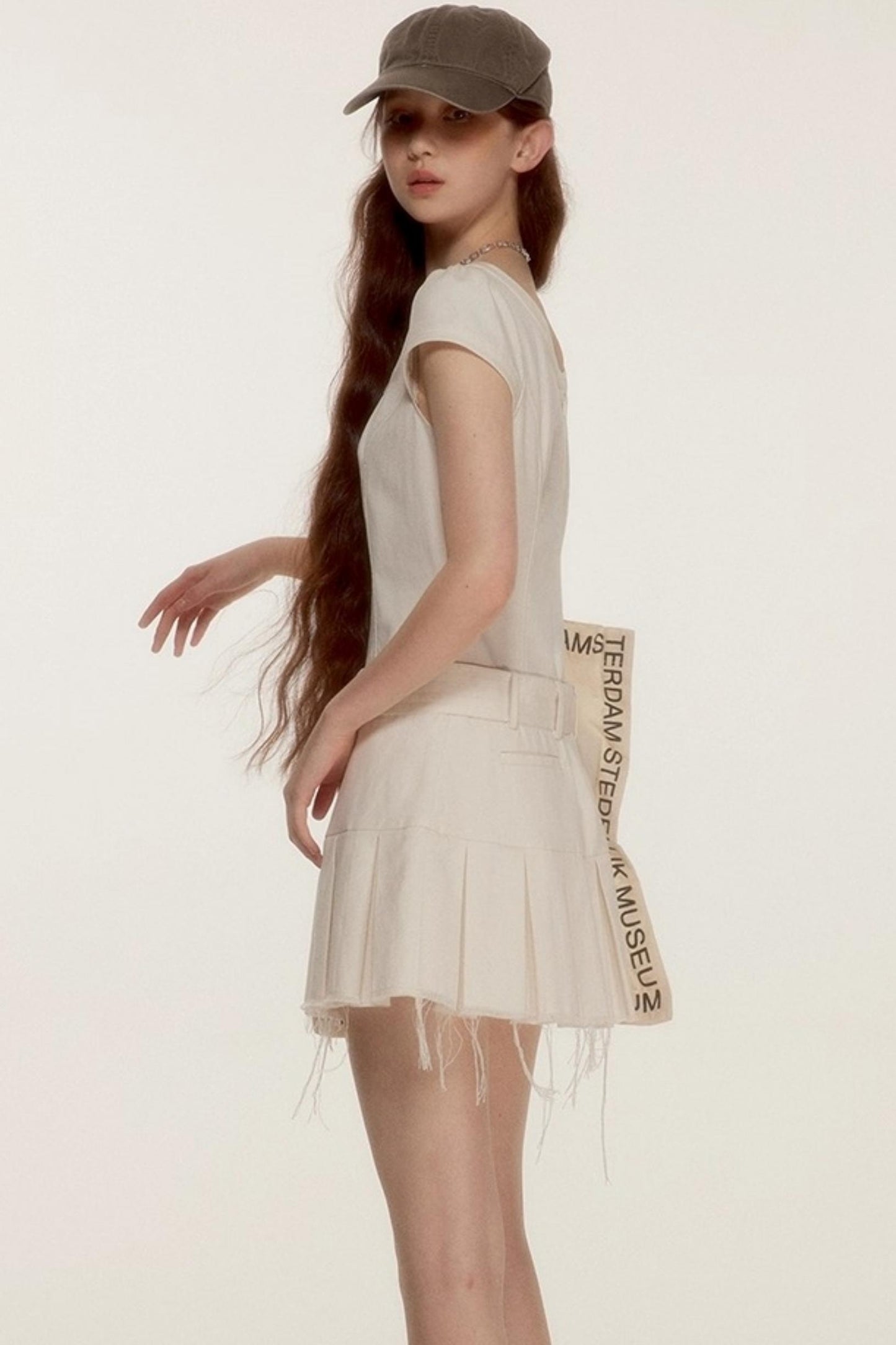 Raw Quilted Denim Dress