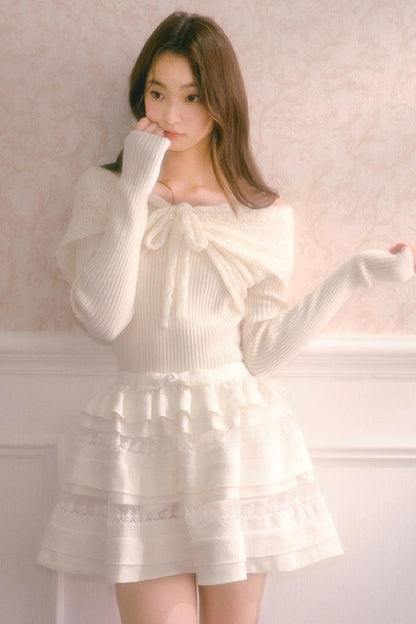 Textured Rose Puffy Skirt