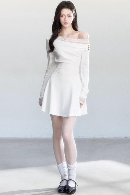 Moonlight Off-Shoulder Lace Dress