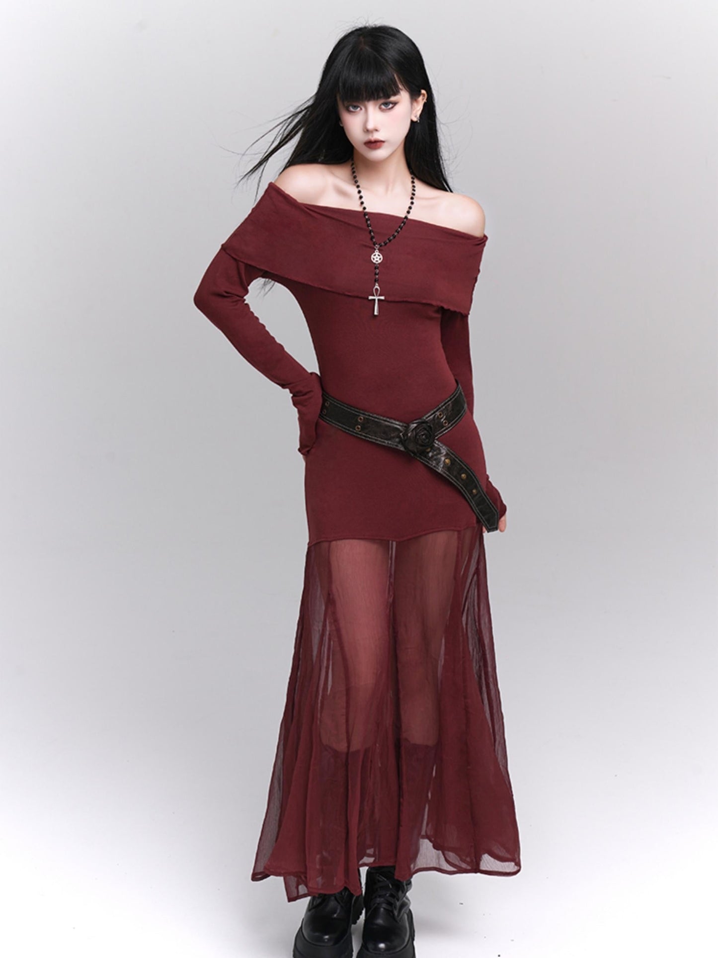 Korean Style Red Dress