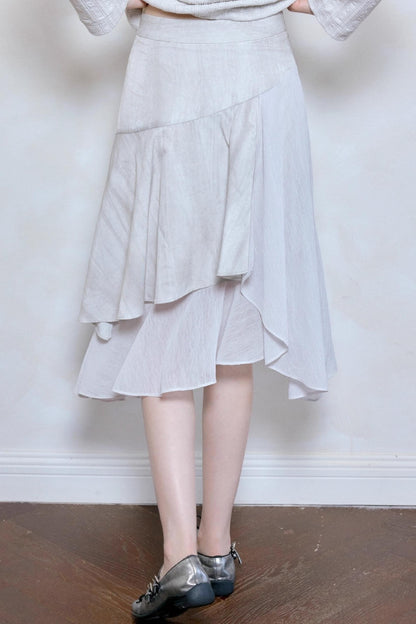 Korean Style Double-Hem Skirt