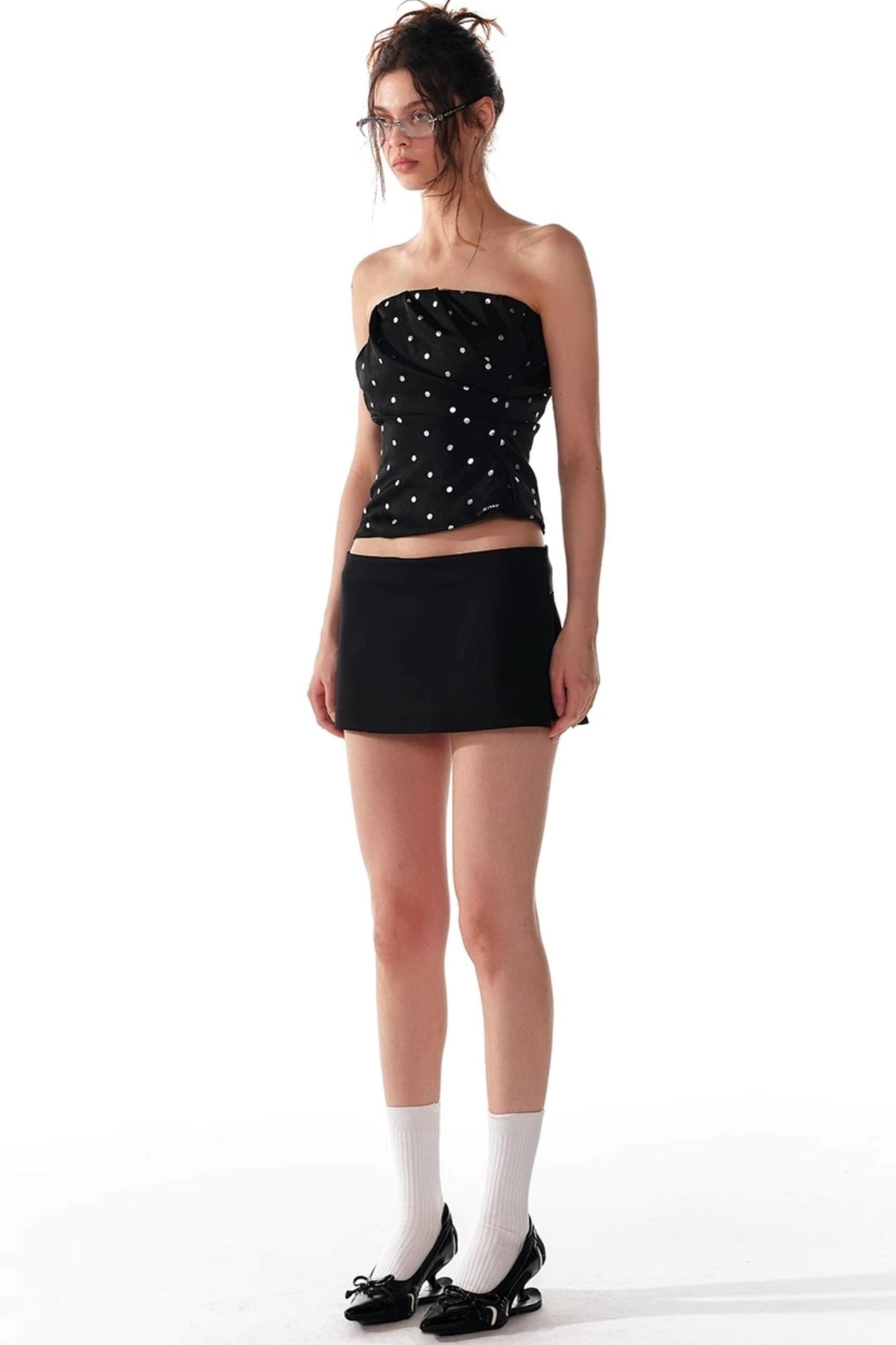 Silver Pleated Summer Top