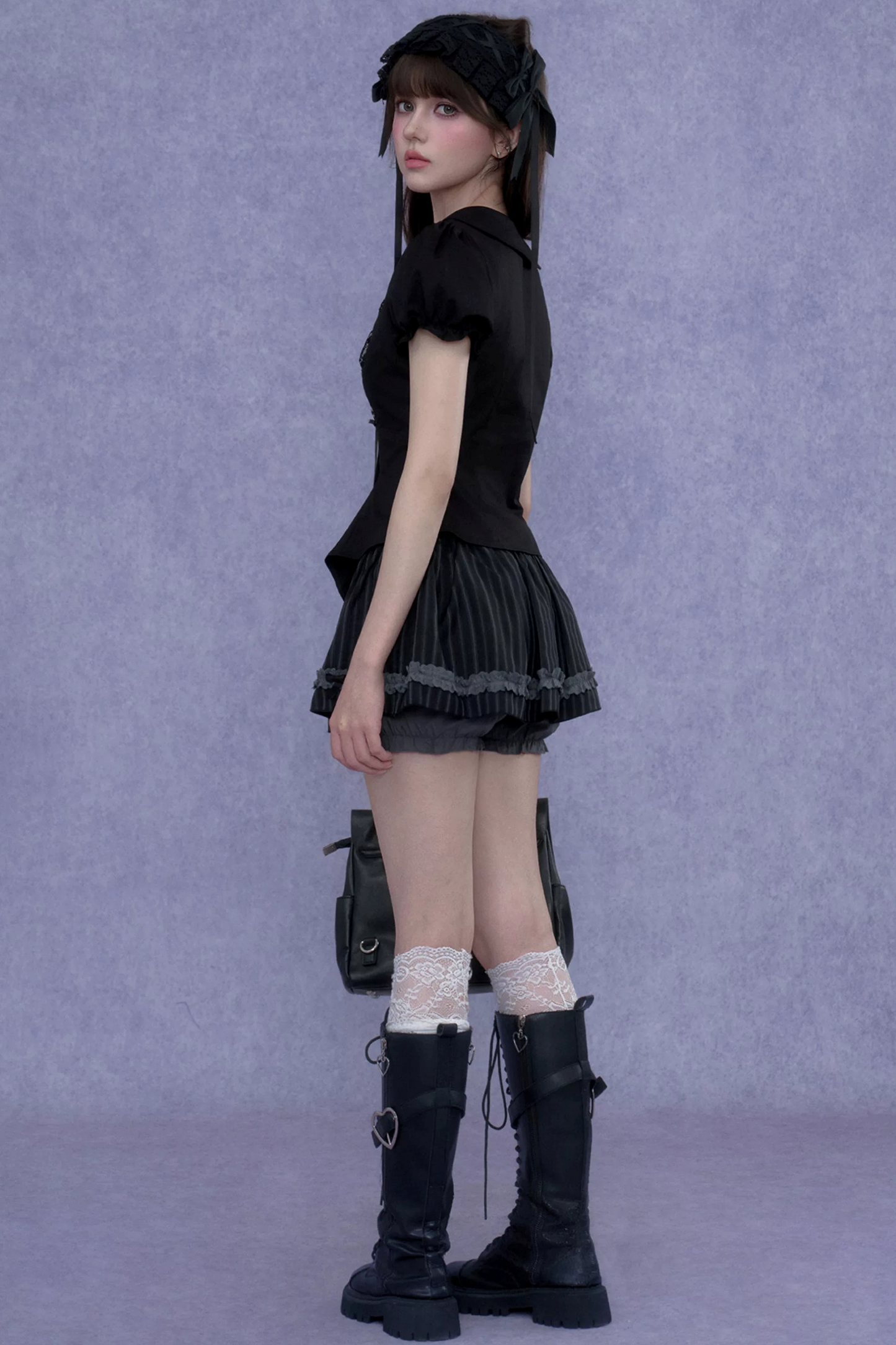 Dark Princess Puff Sleeve Blouse Set-Up