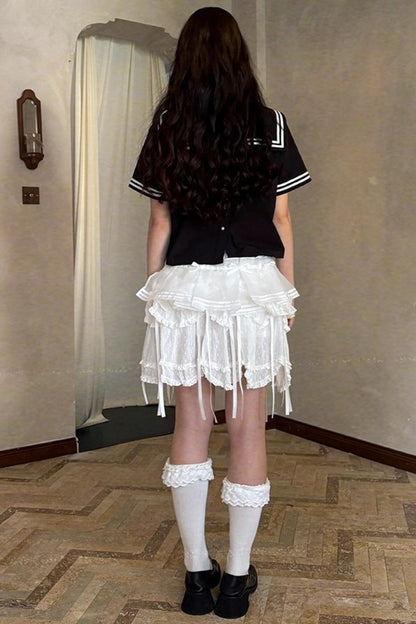 Pleated Tulle Skirt