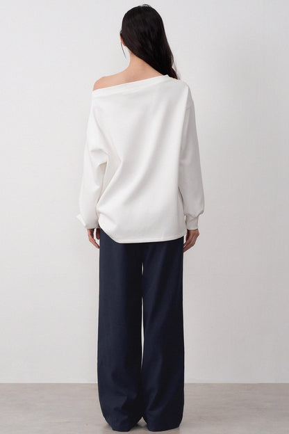 Multi-wear Slanted Shoulder Top