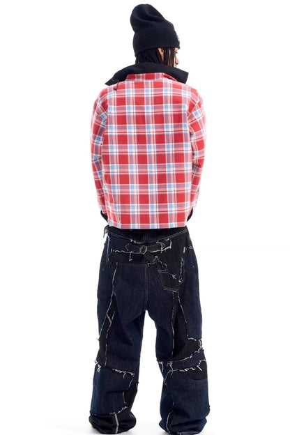 Reversible Plaid Shirt Jacket