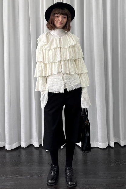 Autumn White Knit Cardigan