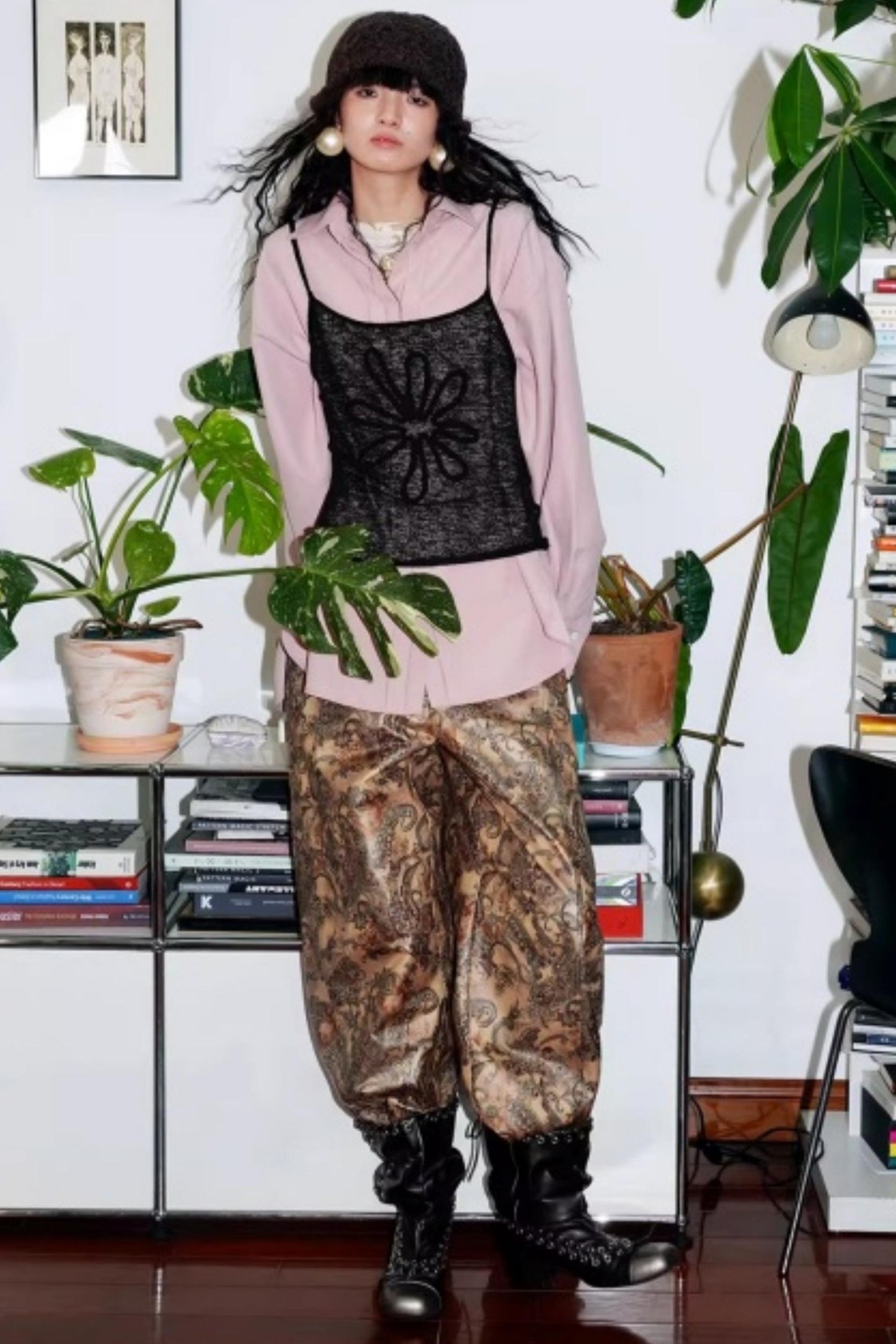 Solid Color Embroidery Vest Top