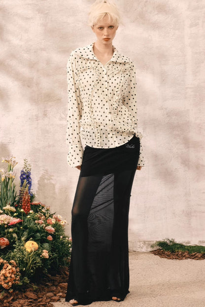 Summer Vintage Polka Dot Elegance Shirt