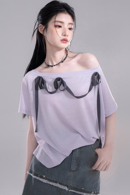Moonlit One-Shoulder Tee