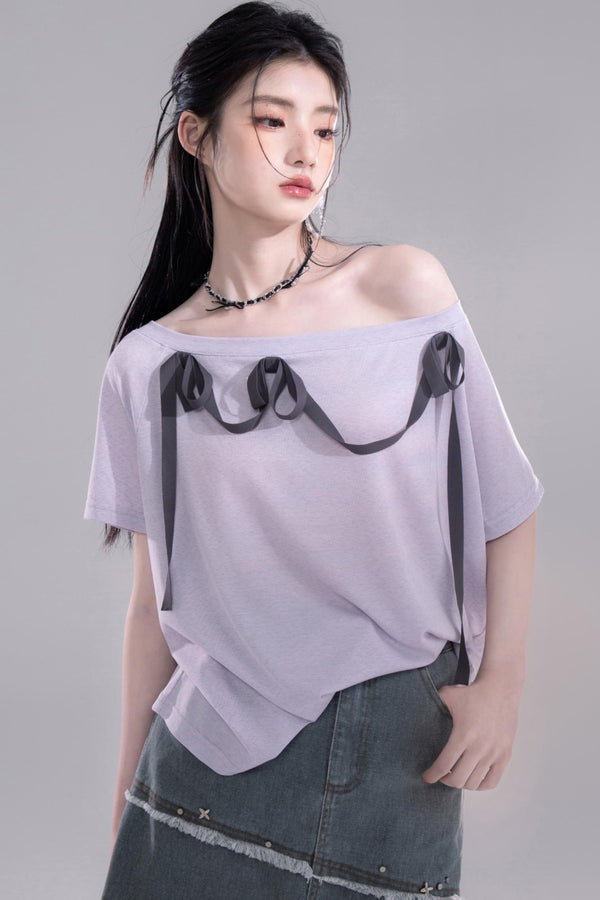 Moonlit One-Shoulder Tee