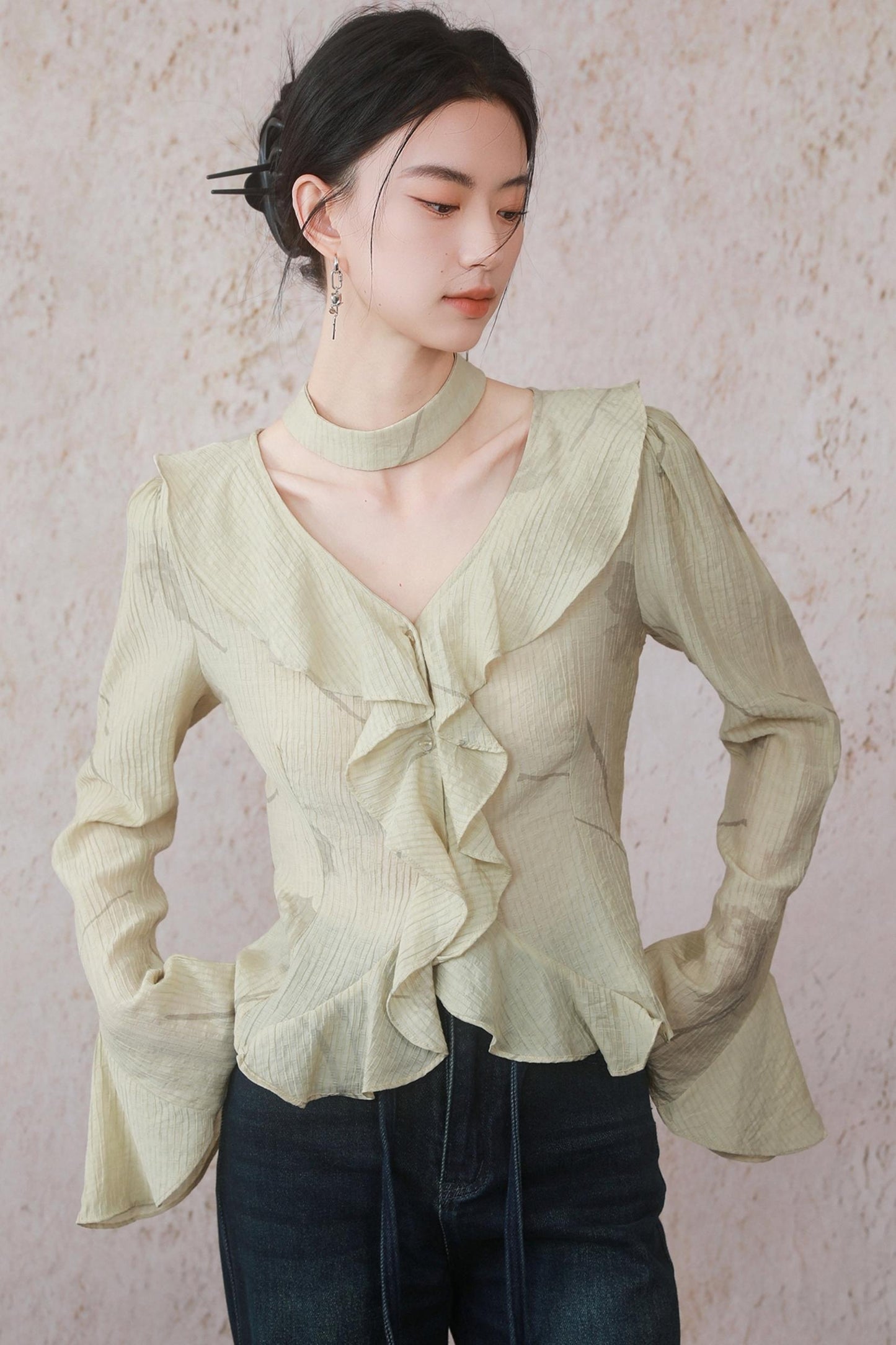 Malt Yellow Ruffle Top