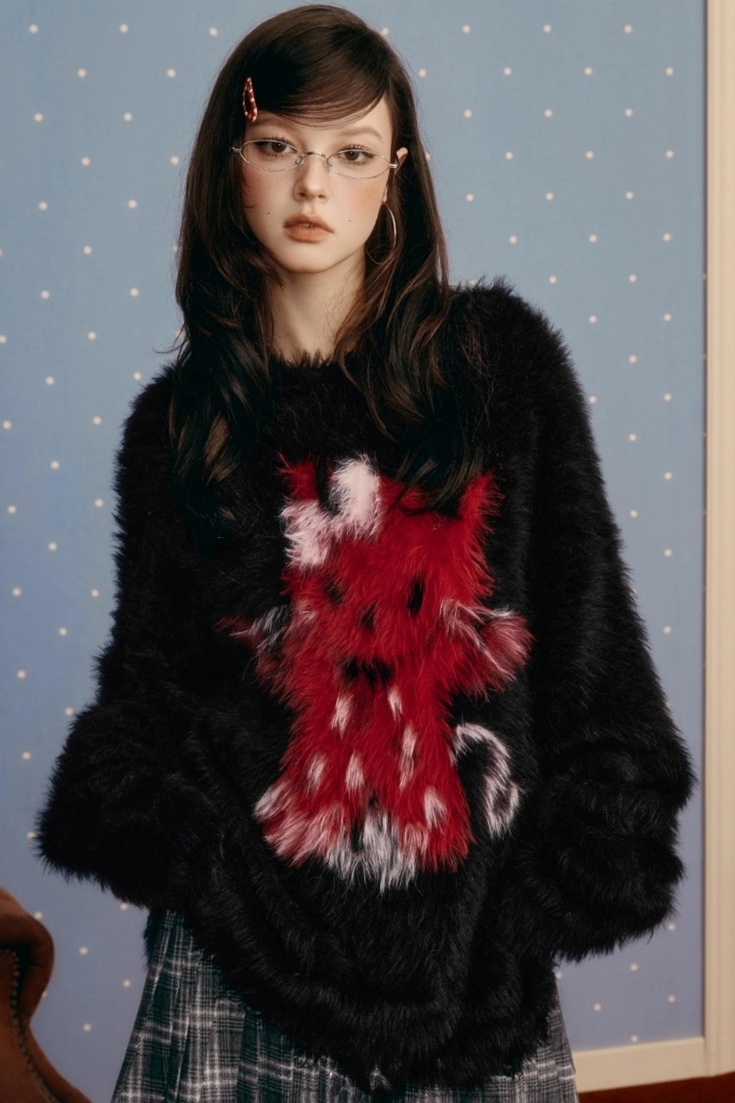 Winter Devil Hooded Sweater Top