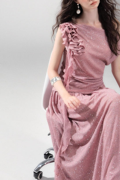 Stretch Knit Silver Top Set-Up