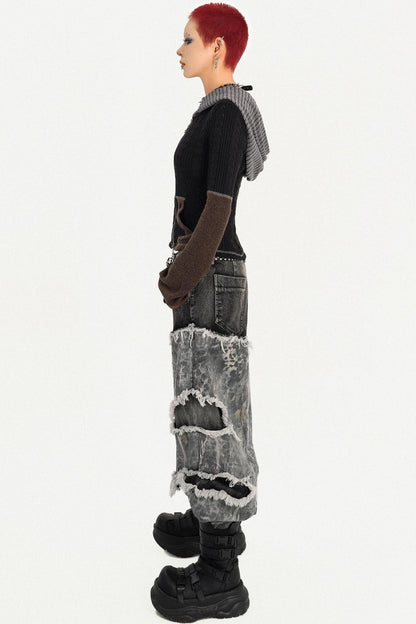 Wasteland Personality Loose Jeans