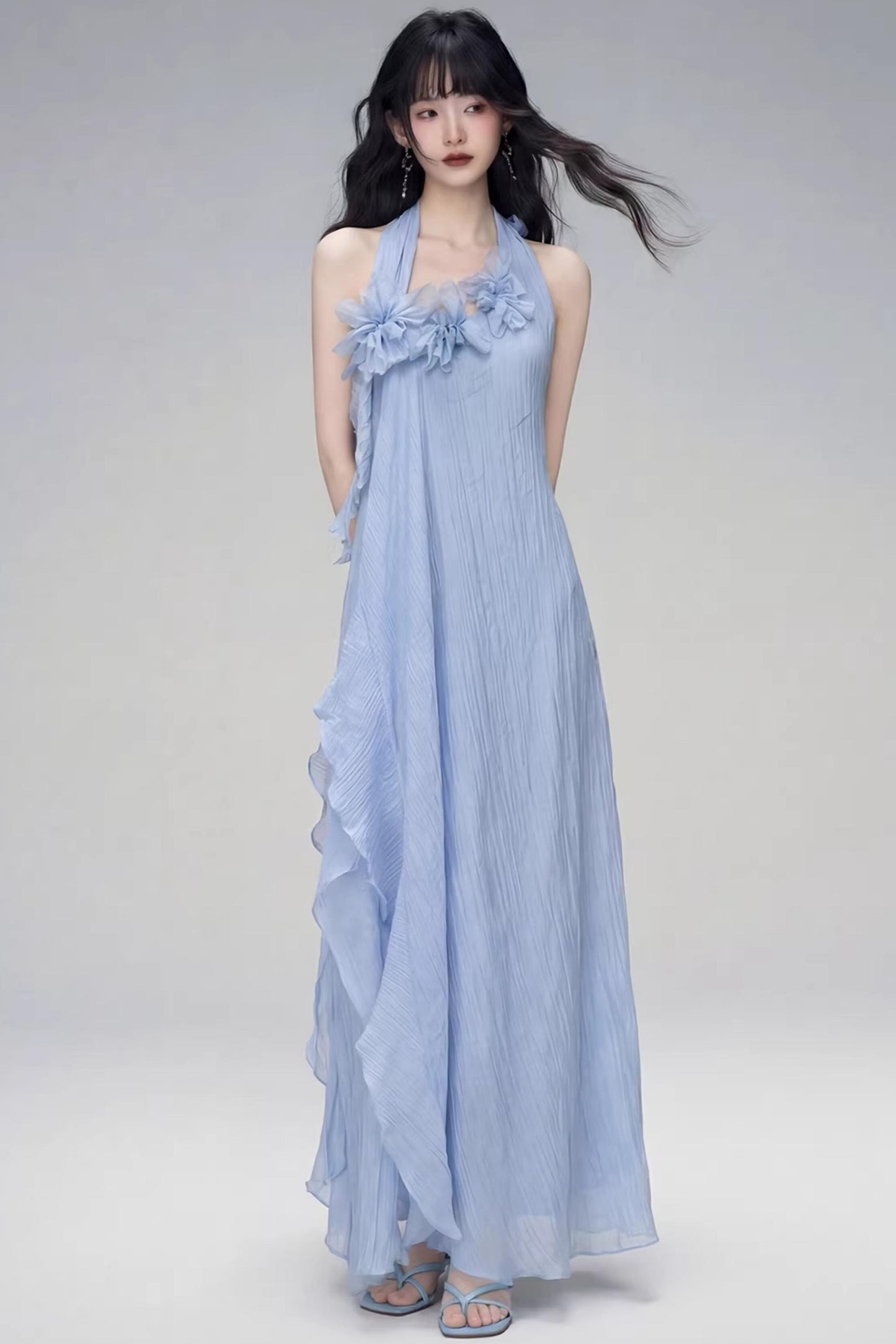 Halter Neck Design Long Dress