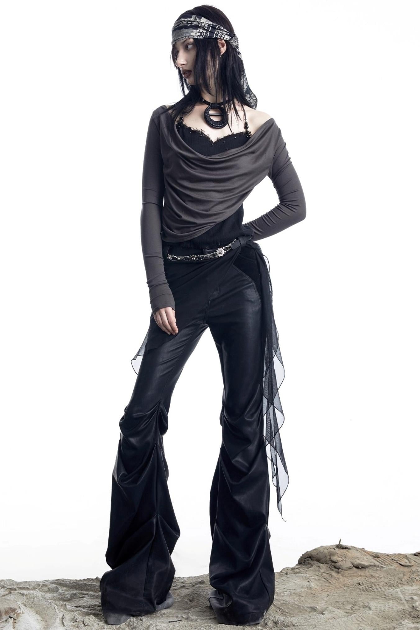 Fake Two Halterneck Swing Top