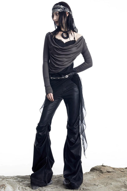 Fake Two Halterneck Swing Top