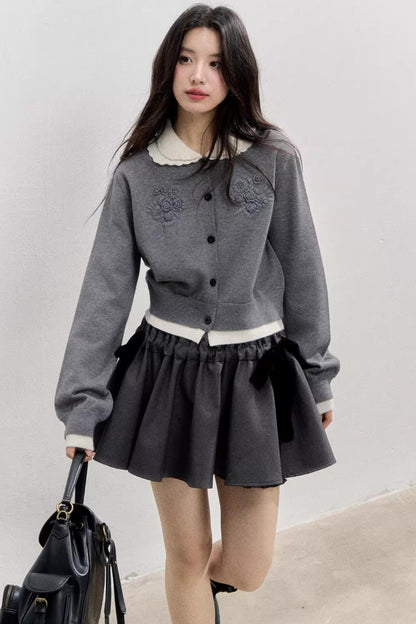 Sunset Rose Crochet Sweater