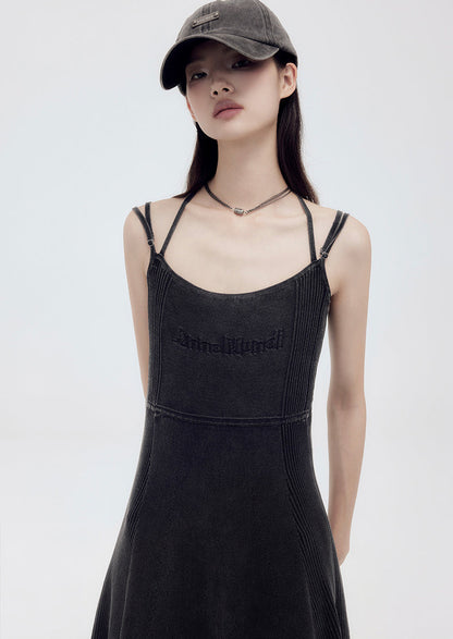 Shoulder strap cami one-piece