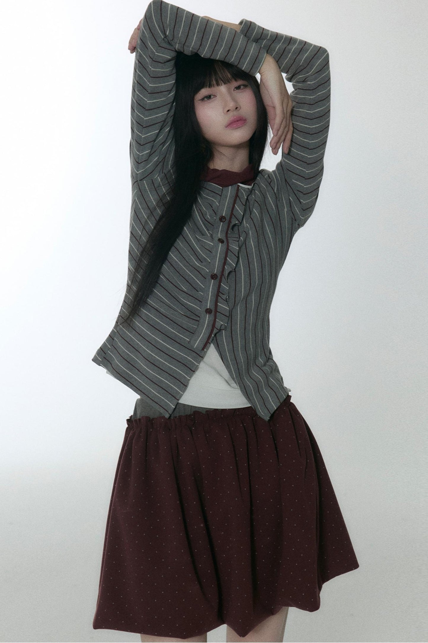 Layered Stripe Long Sleeve Top