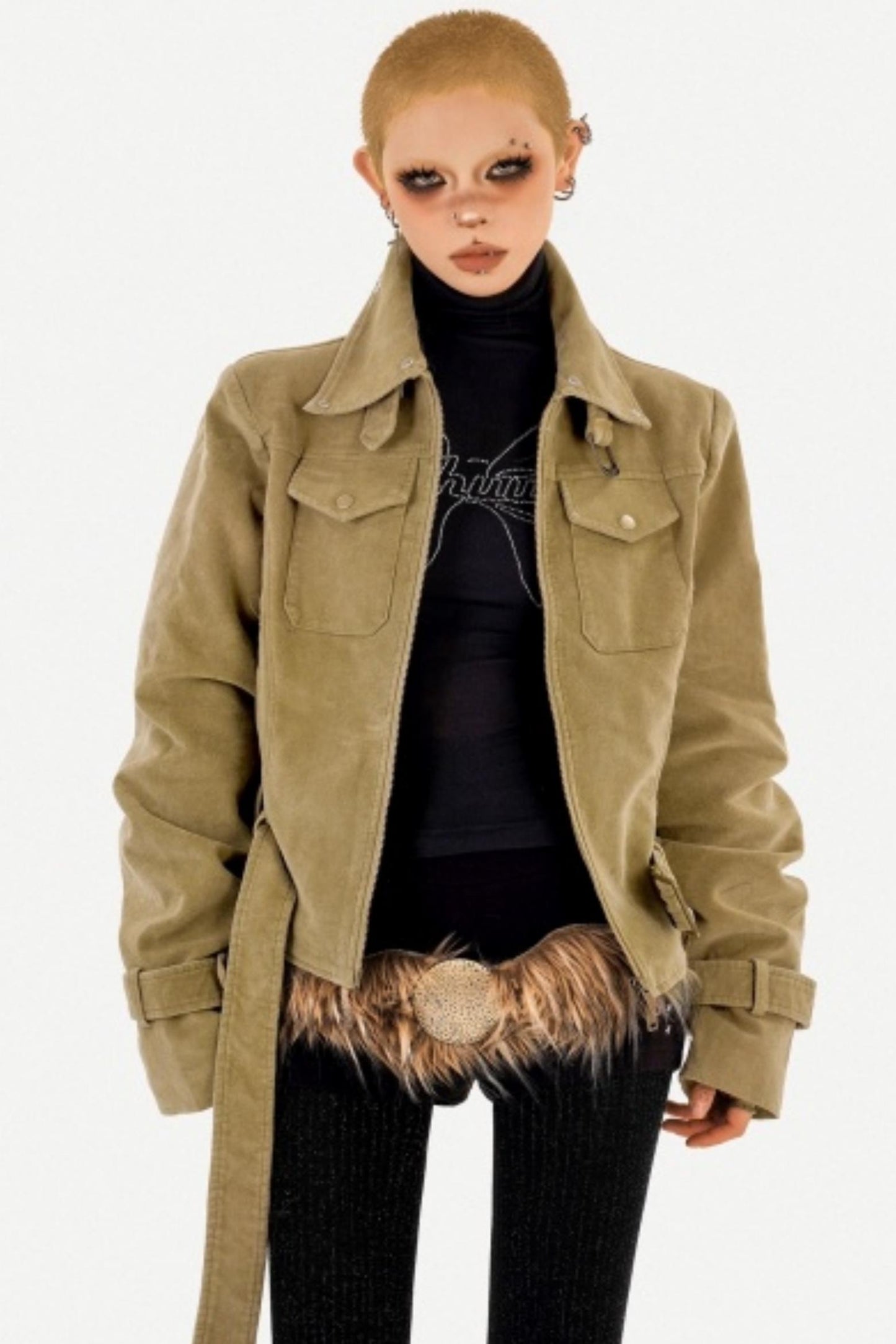 Retro Fur Collar Jacket