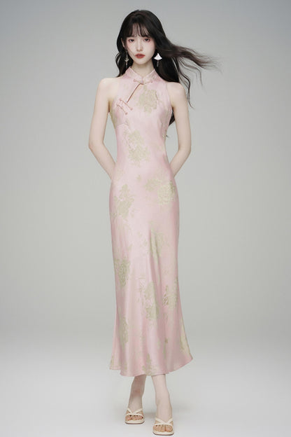 Chic Jacquard Slim Cheongsam Dress