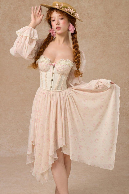 Custom Jacquard Corset Top