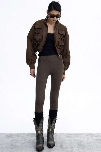 Pig Nose Multi-Pocket Flight Jacket