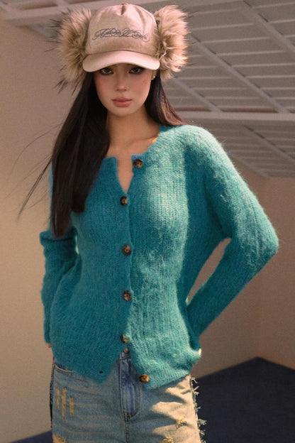 Vintage Sweet Fleece Cardigan