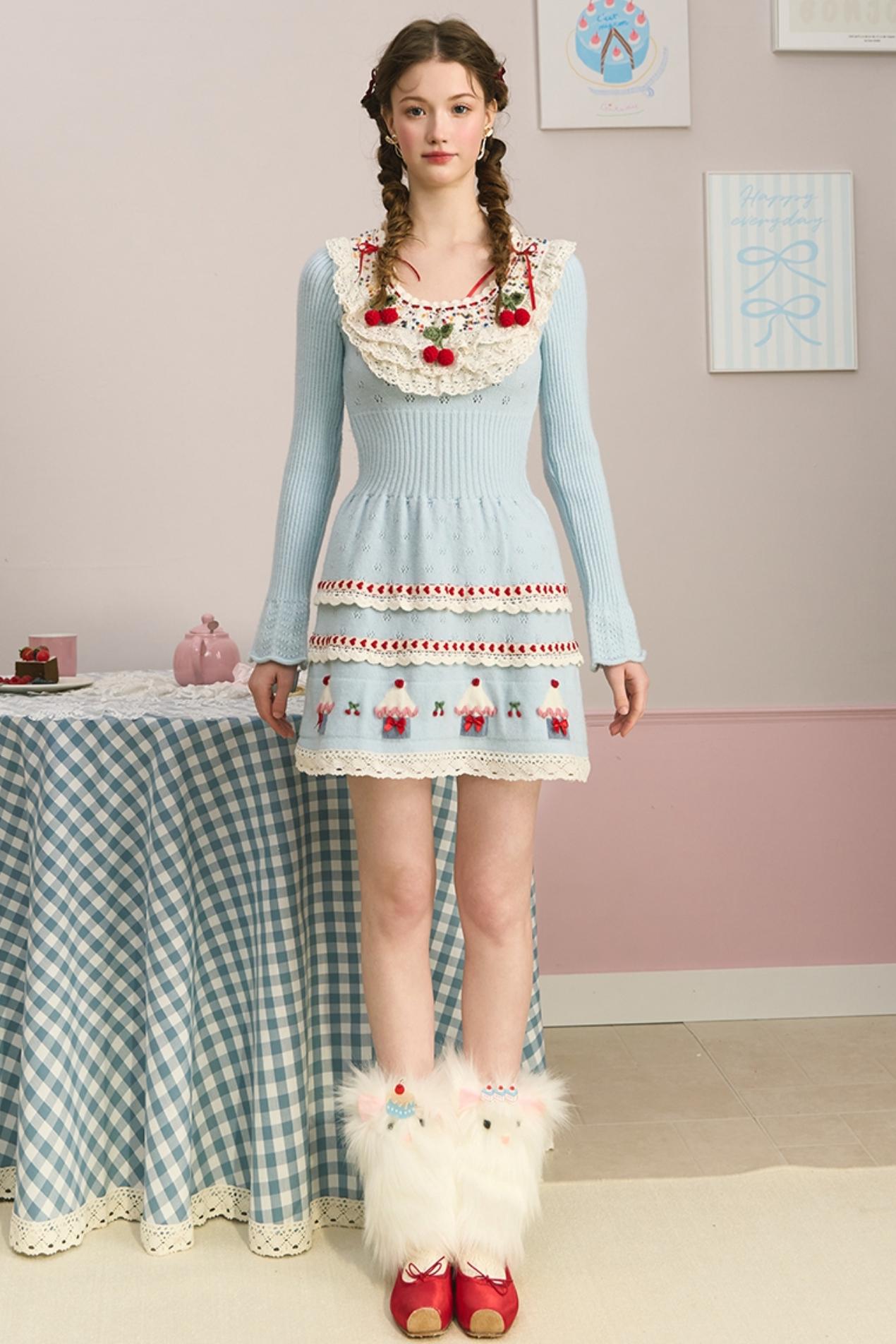 Berry Cake Heavy Work Knit Dress