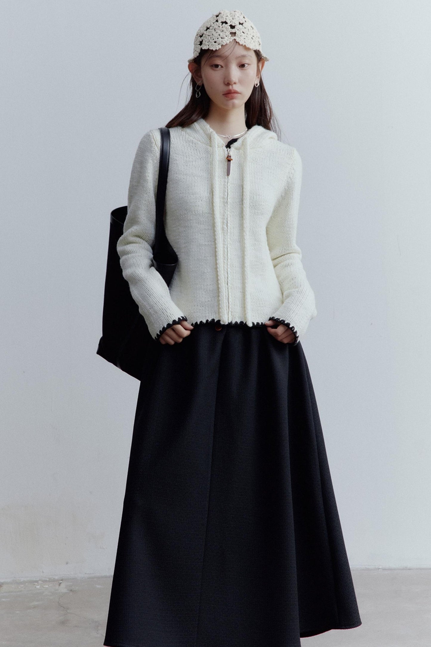 Knitted Almond Cream Hat