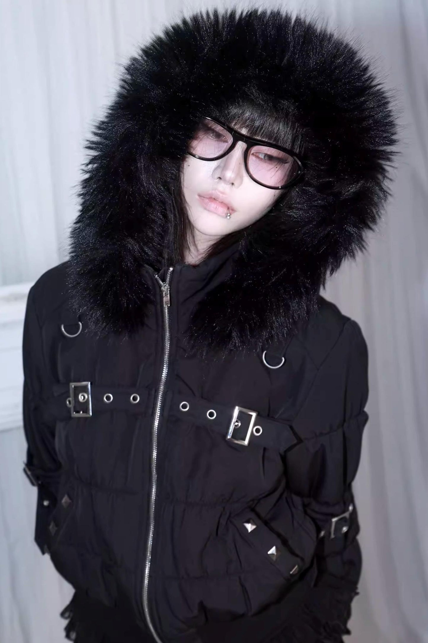Detachable Hat Punk Jacket