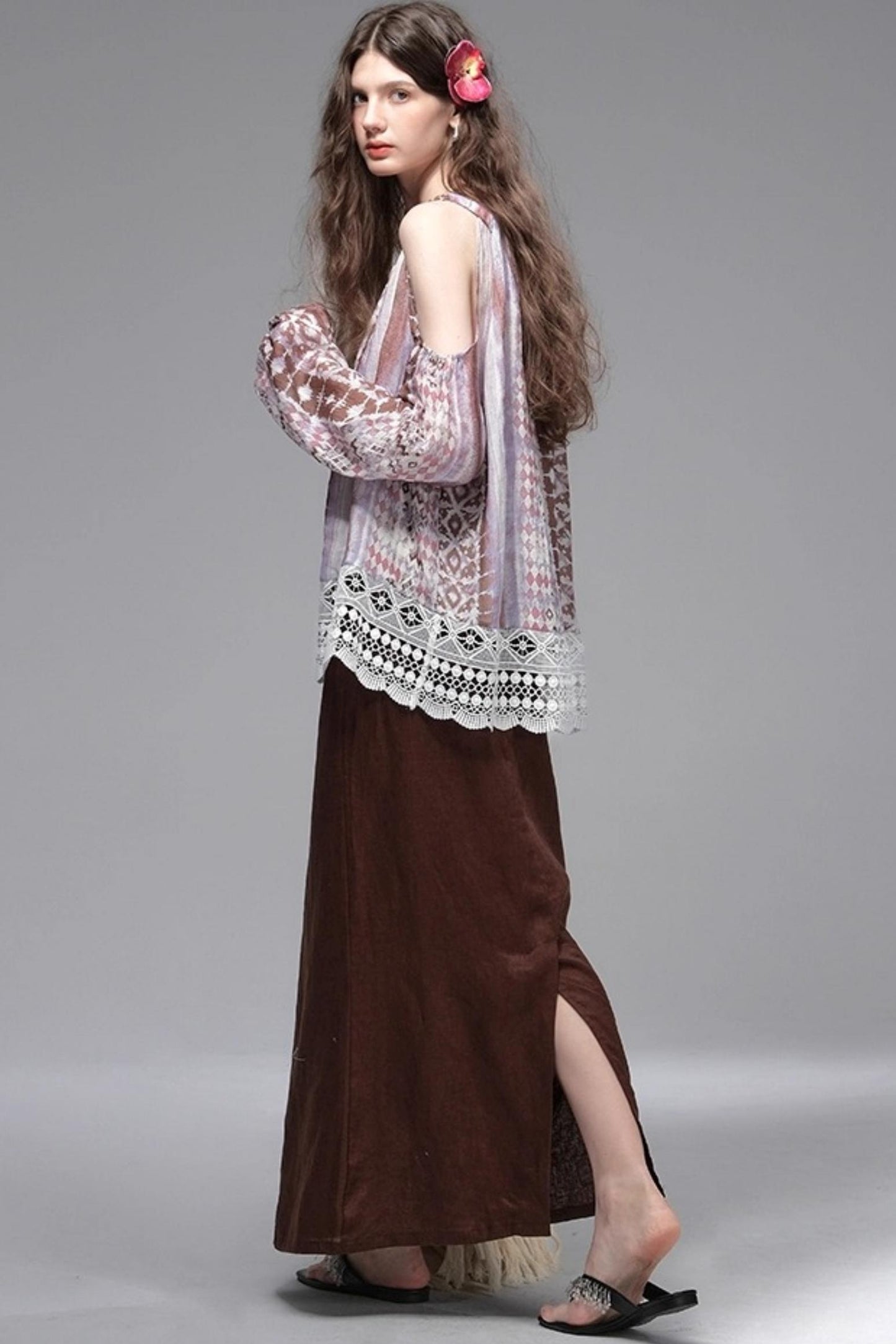 Wandering Petals Lace Shirt