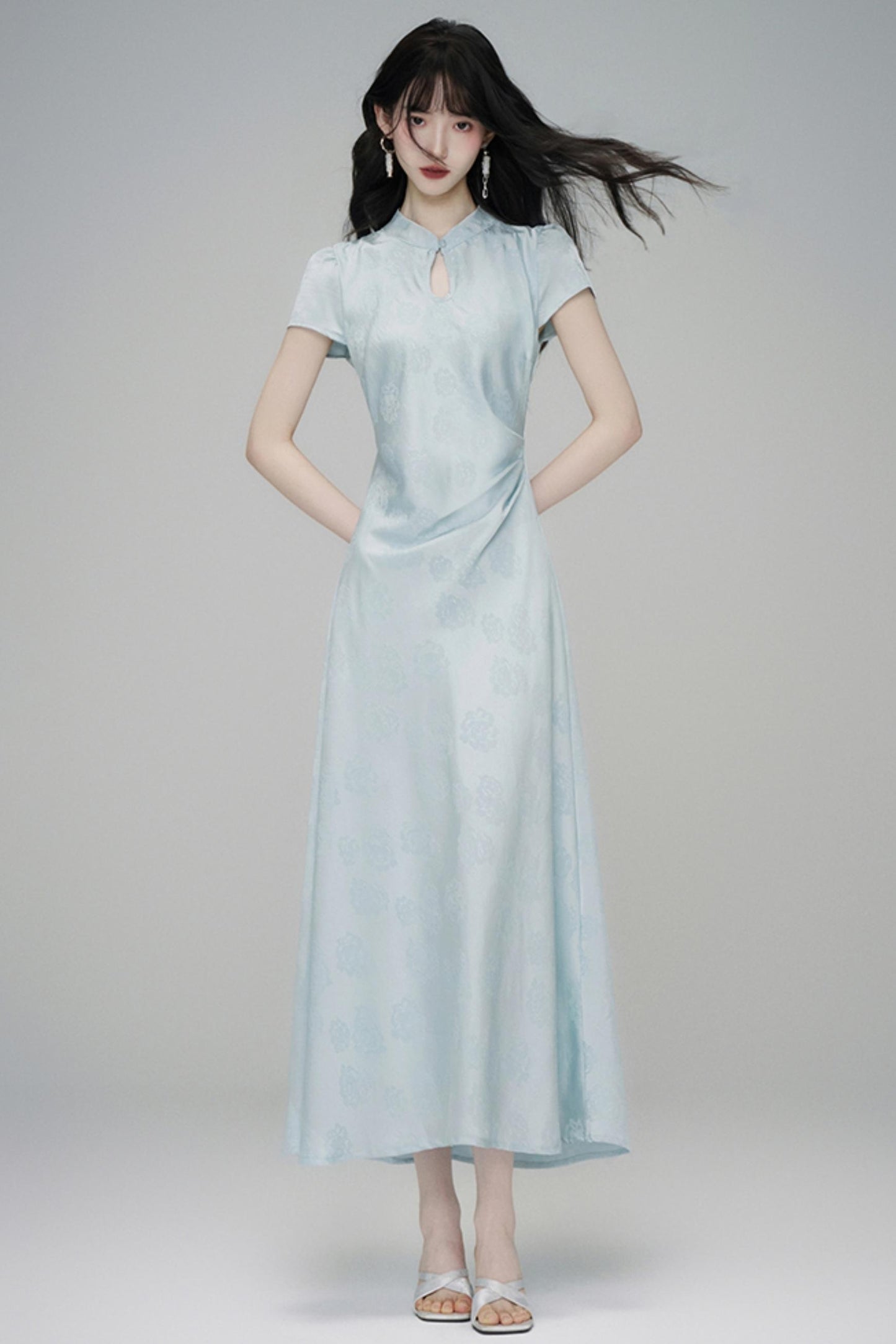 Chic Jacquard Summer Cheongsam Dress