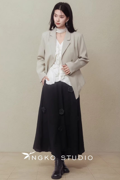 Asymmetrische Hanfband-Jacke