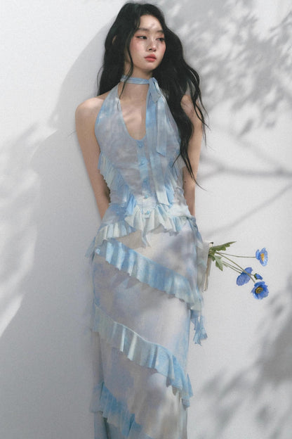 Sea Mint Halter Skirt Set-Up