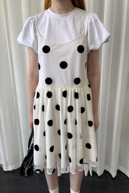 Mesh Polka Dot Dress