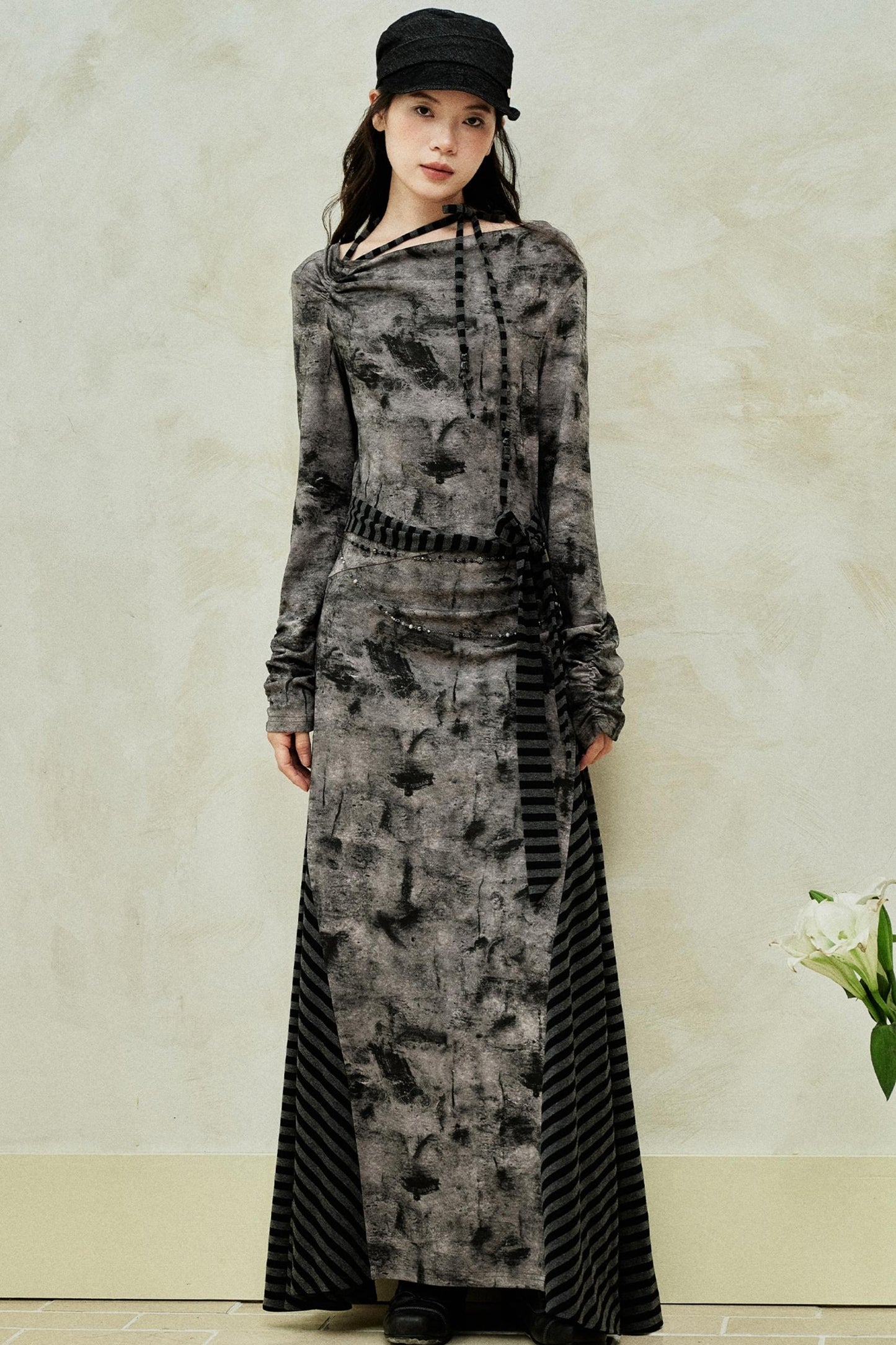 Gradient Patchwork Romantic Dress