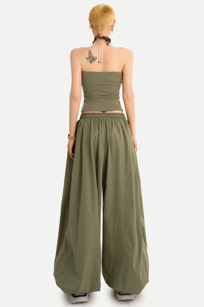 Retro Color-Block Tube Top
