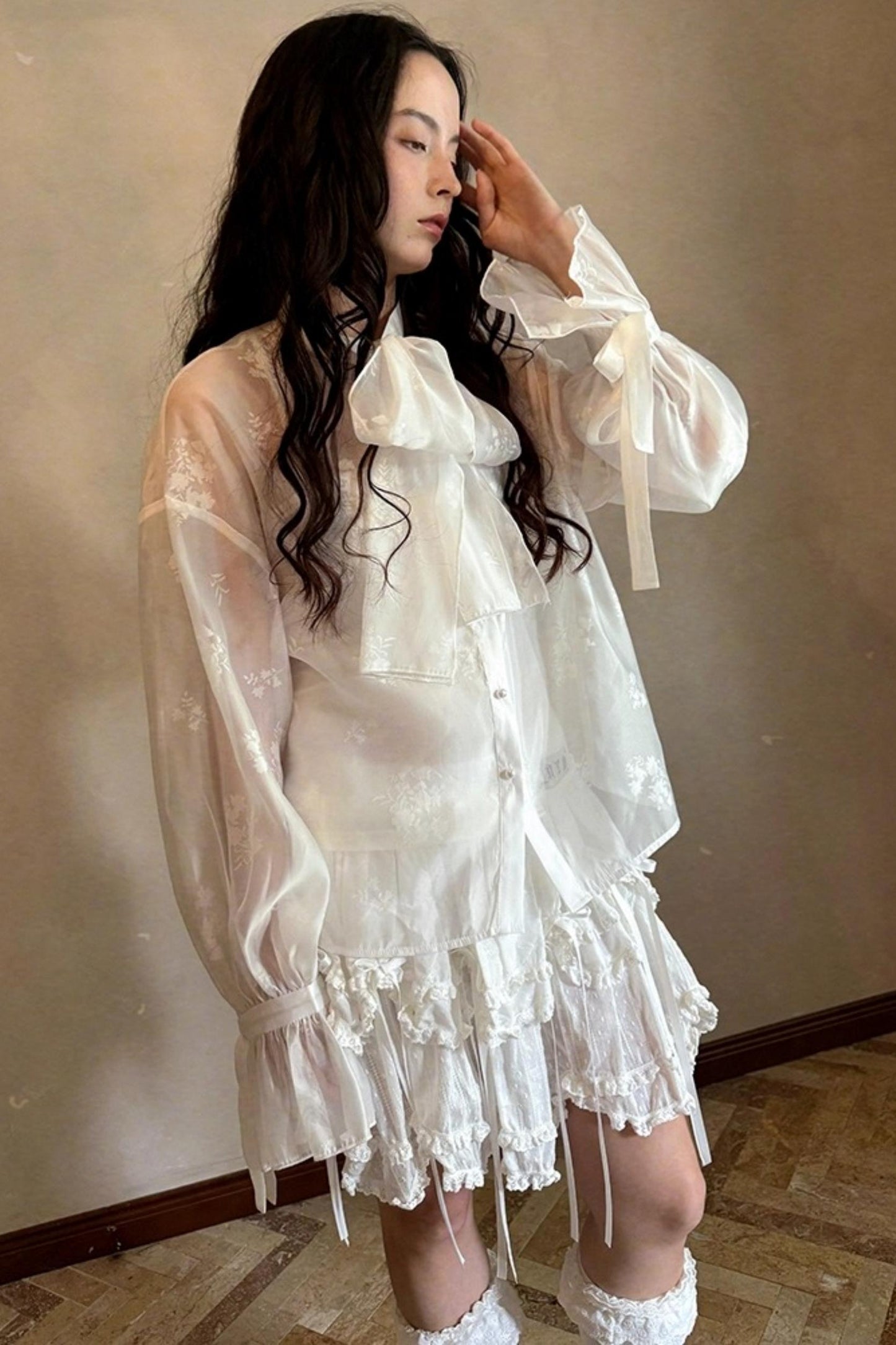 Fairy Tale Jacquard Puff Shirt