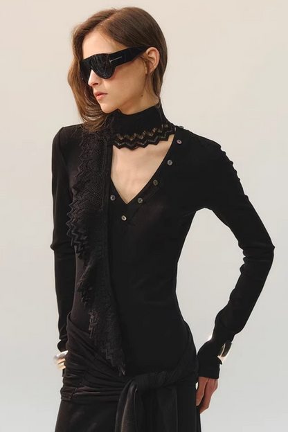 Lace Slit Dress