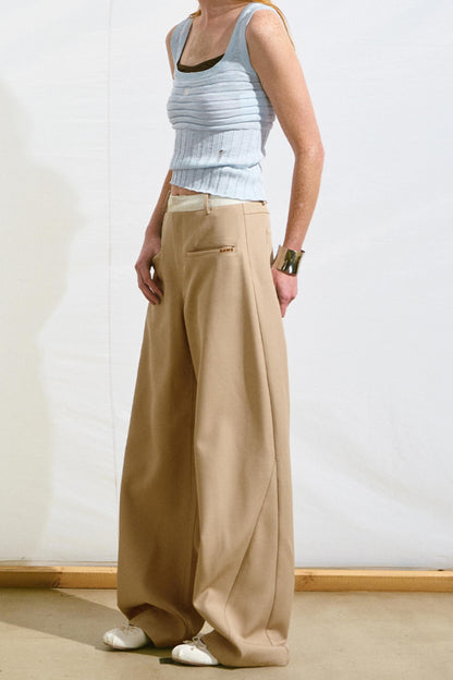 Retro Satin Slim Fit Pants