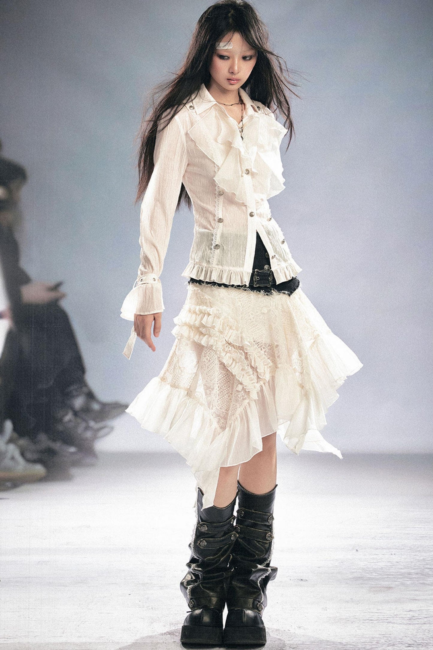 Undercurrent Romantic Ruffled Shirt