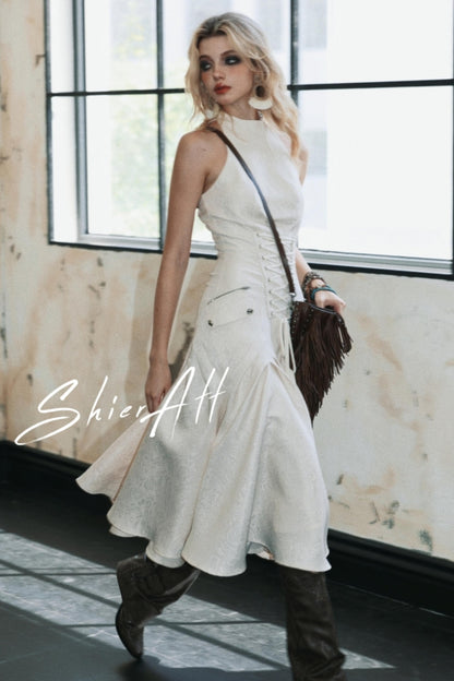 Stand-Up Collar Dress