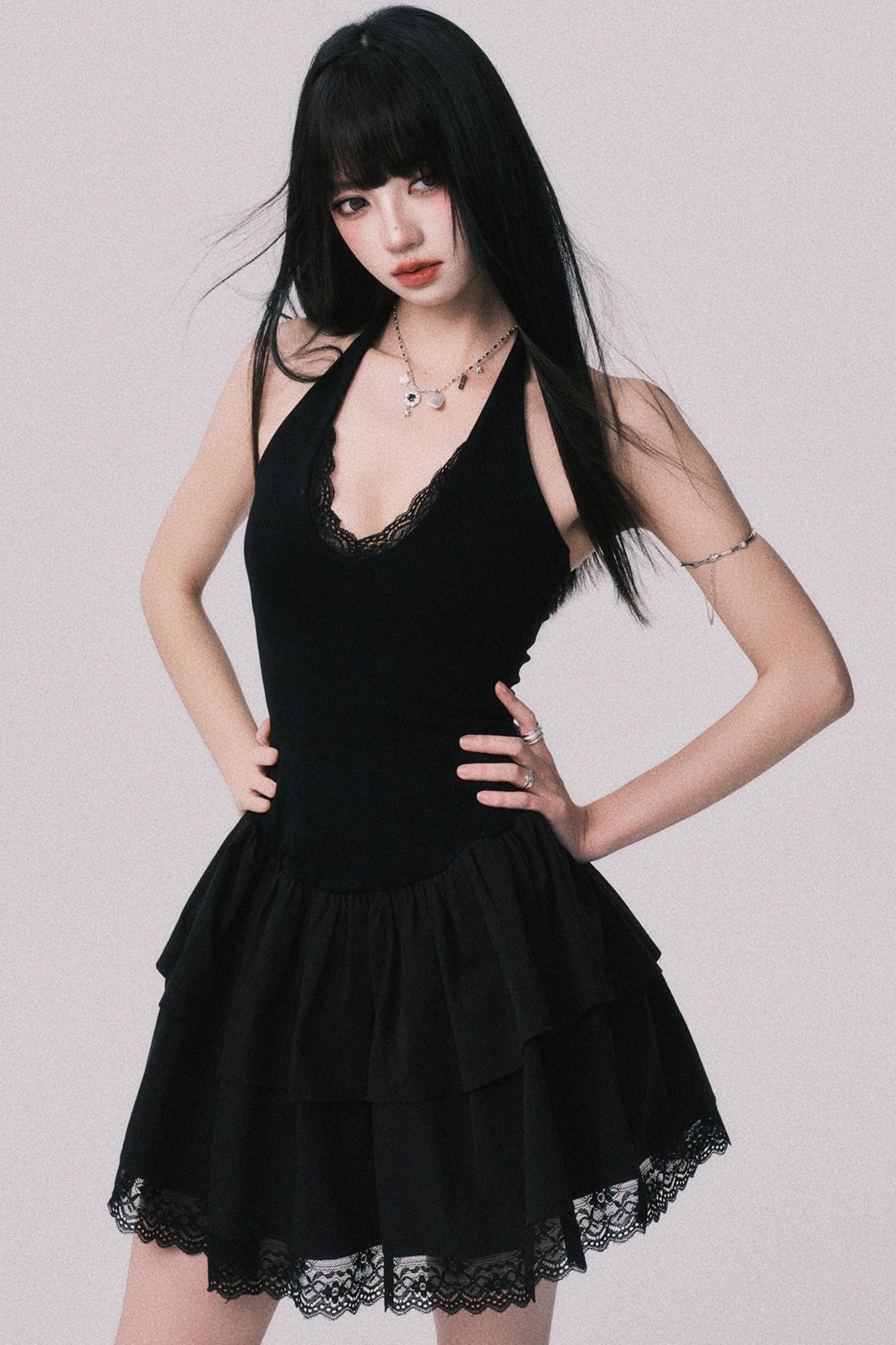 Summer Lace Black Dress